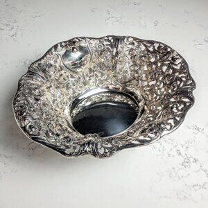 Vintage Godinger Silver Repousse Filigree Bowl
